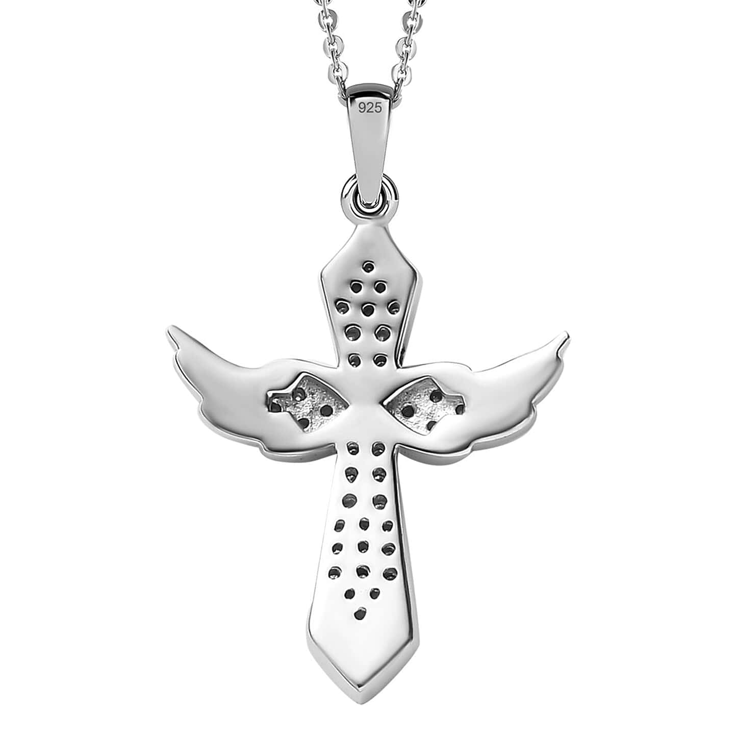 Round Cut Cubic Zirconia in 925 Sterling Silver Necklace 5