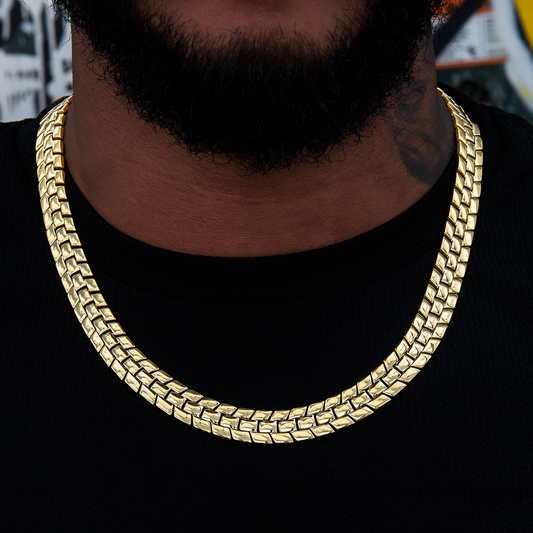 Polished Finish Spine Chain Silver Necklace For Him 1