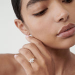 Stunning 1.3 CT Marquise Moissanite Engagement Ring with Three Stone Design 5