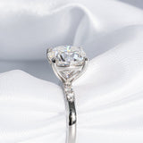 Stunning 4.50 CT Cushion Cut Moissanite Engagement Ring with Pave Design 7