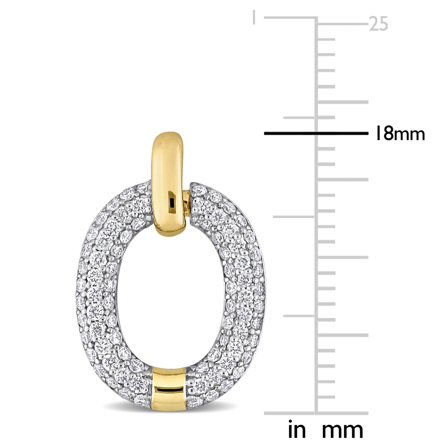 Round Cut Cubic Zirconia in 925 Sterling Silver Earrings 2