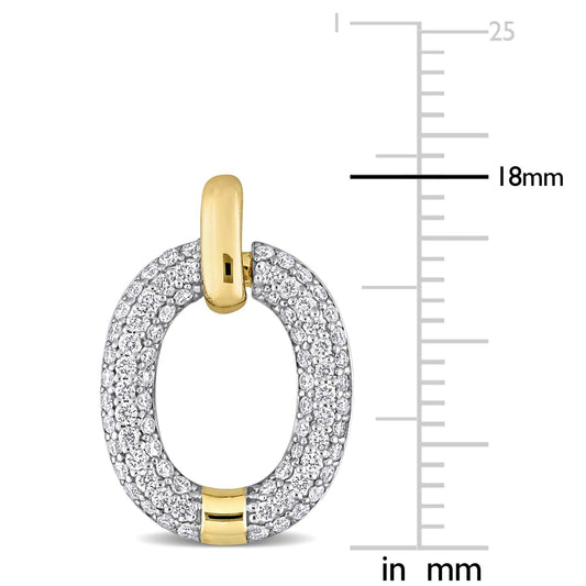 Round Cut Cubic Zirconia in 925 Sterling Silver Earrings 2