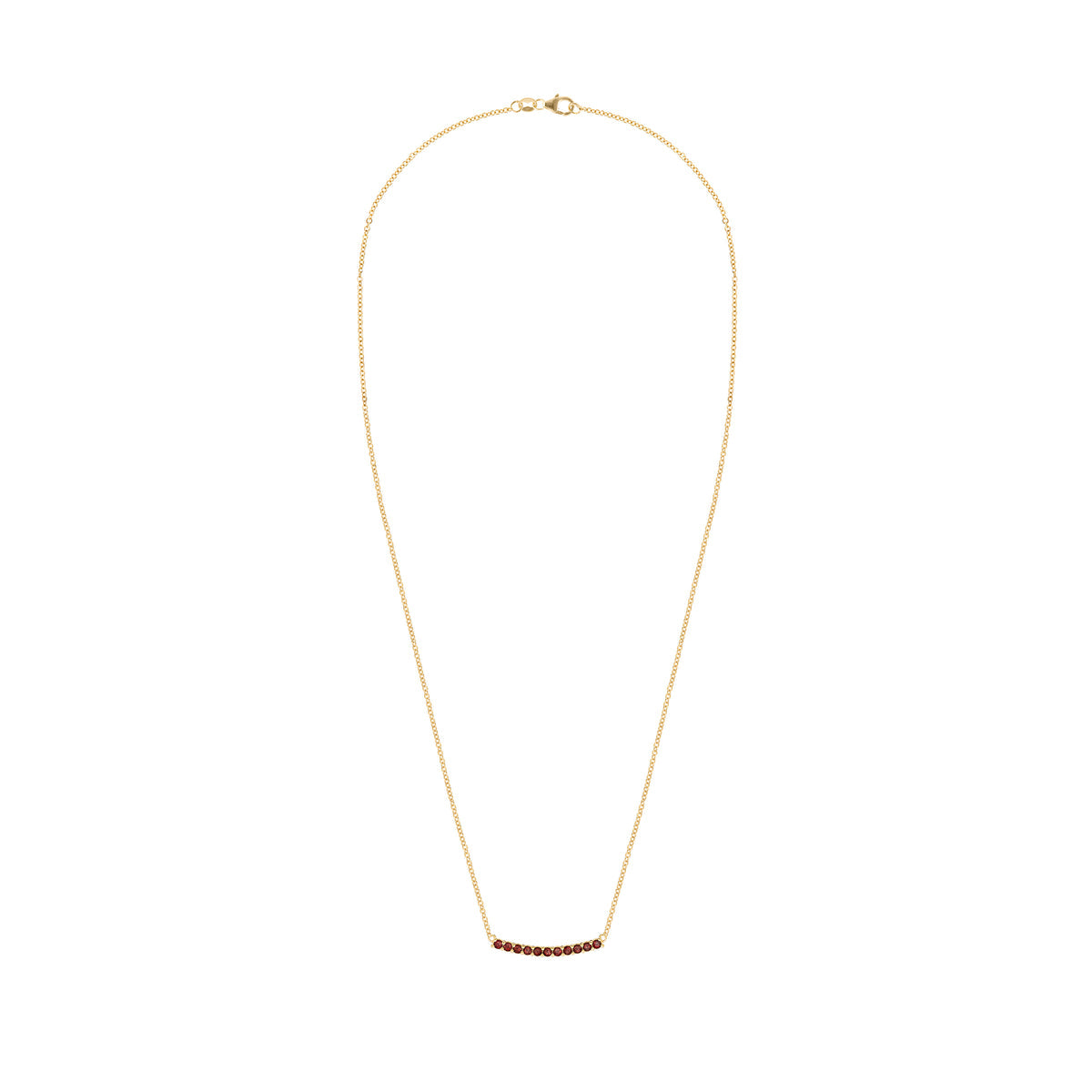 1.38 TCW Round Garnet Lab Made Diamond- January Birthstone Necklace 5