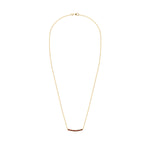 1.38 TCW Round Garnet Lab Made Diamond- January Birthstone Necklace 5