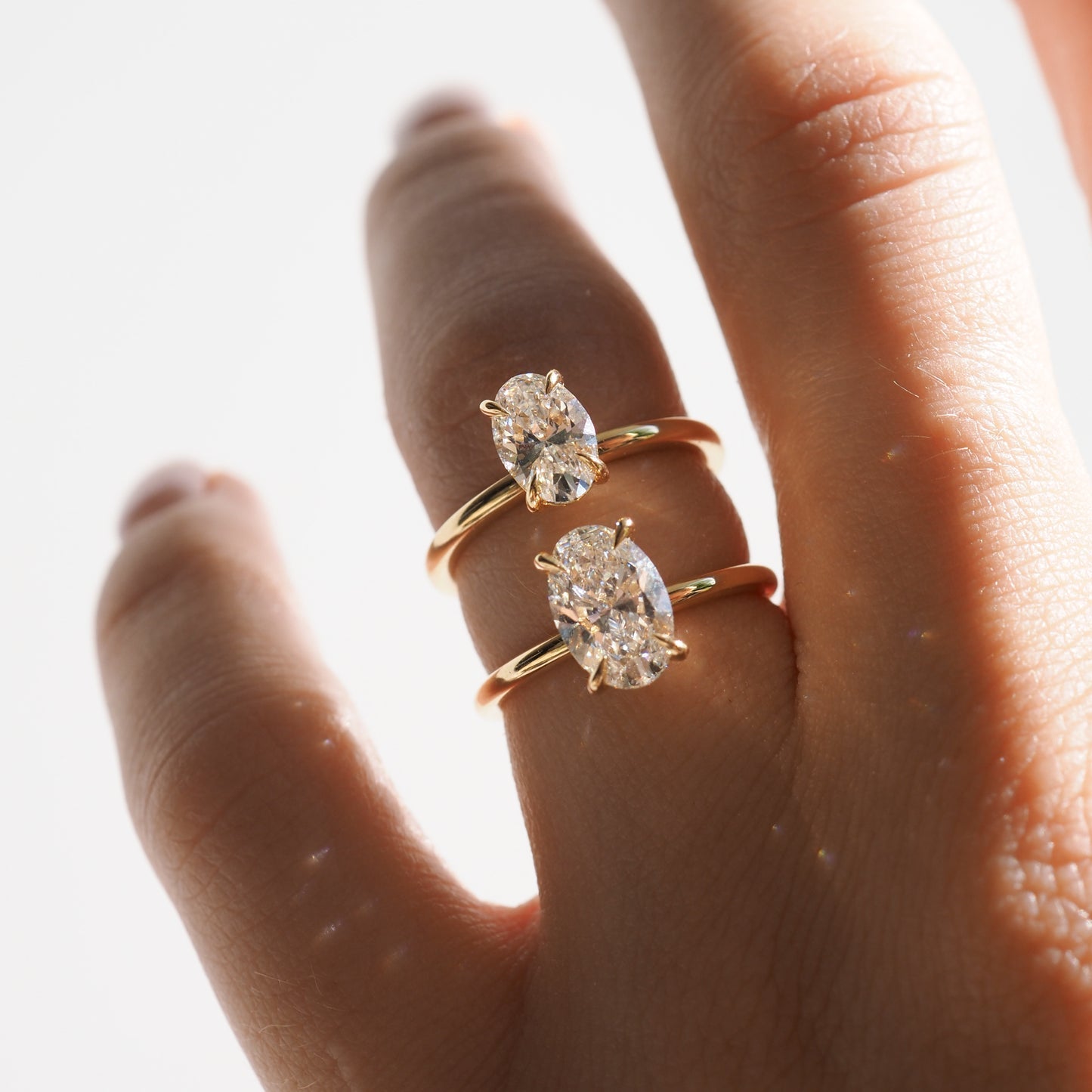 Stunning 1 CT Oval Moissanite Engagement Ring with Solitaire Design 4