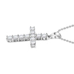 Round Cut Cubic Zirconia in 925 Sterling Silver Necklace 4