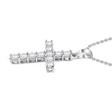Round Cut Cubic Zirconia in 925 Sterling Silver Necklace 4
