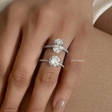 Stunning 1.0 CT Round Moissanite Engagement Ring with Hidden Halo & Pave Design 5