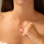 1.0 CT Pear Moissanite Diamond Bezel Pendant Necklace in Solid Gold 6