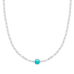 0.84 CT Round Topaz Lab Made Diamond-December Birthstone Necklace 6