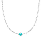 0.84 CT Round Topaz Lab Made Diamond-December Birthstone Necklace 6