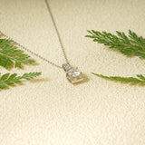 1.0 CT Round Moissanite Diamond Pendant Necklace in Solid Gold 5