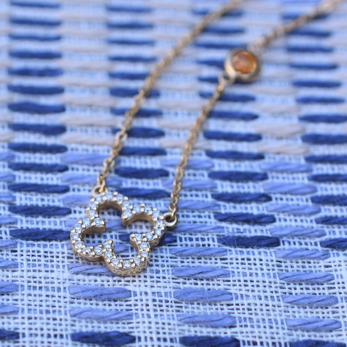 0.25 CT Round Citrine Lab Made Diamond- November Birthstone Necklace 6