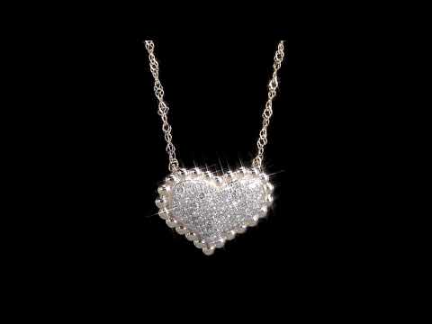 Round Cut Cubic Zirconia in 925 Sterling Silver Necklace 2