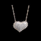 Round Cut Cubic Zirconia in 925 Sterling Silver Necklace 9