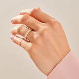 Stunning 0.55 CT Round Moissanite Stones Half Stone Wedding Band 4