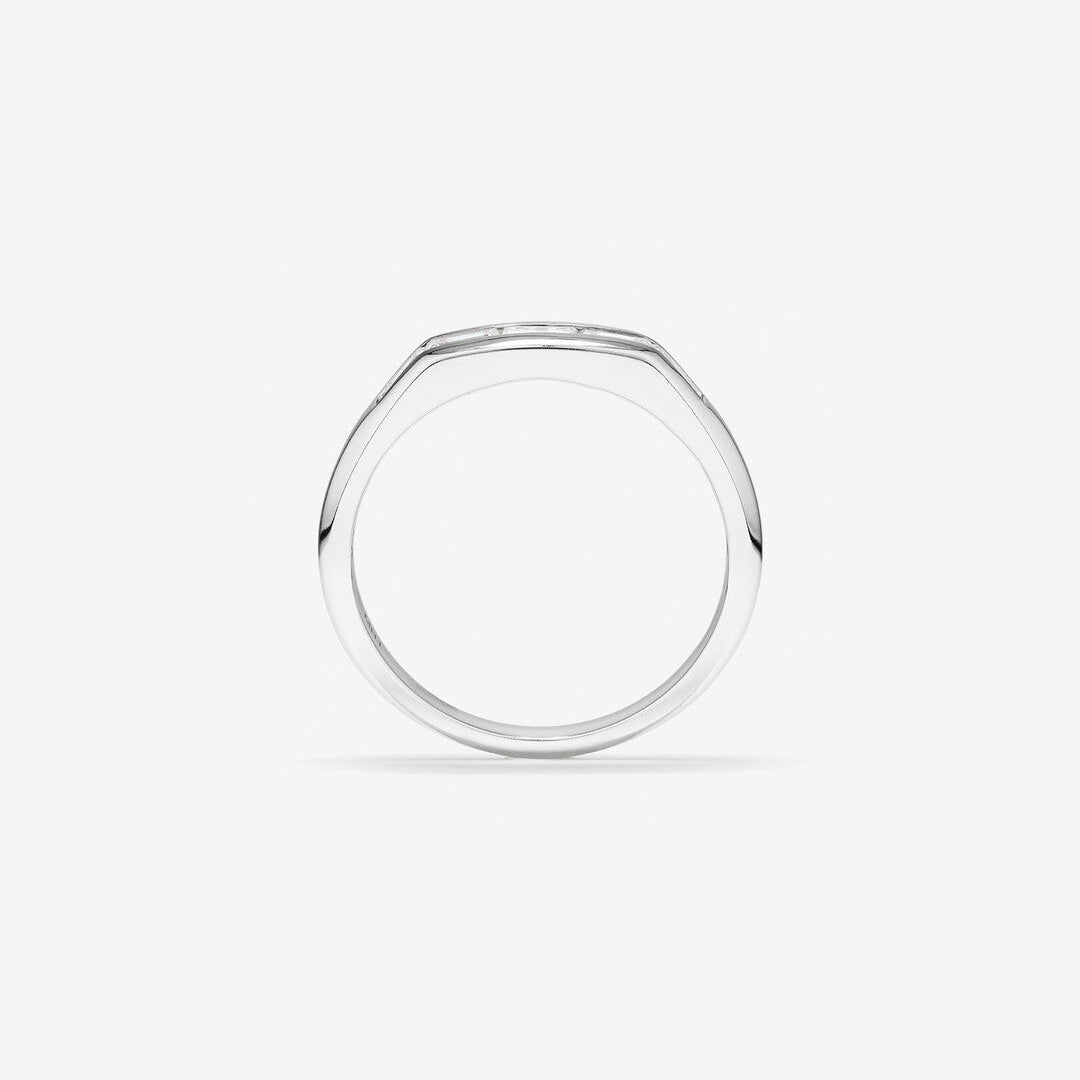 0.54 CT Baguette Moissanite Five Stone Men's Wedding Band in Solid Gold 2
