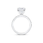 Stunning 3.0 CT Radiant Moissanite Engagement Ring in  Pave Design 5