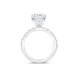 Stunning 3.0 CT Radiant Moissanite Engagement Ring in  Pave Design 5