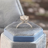 Stunning 3.0 CT Round Moissanite Engagement Ring with Hidden Halo Design 6
