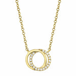 1.0 CT Round Moissanite Diamond Forever Linked Pendant Necklace in Solid Gold 1