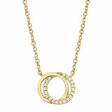 1.0 CT Round Moissanite Diamond Forever Linked Pendant Necklace in Solid Gold 1