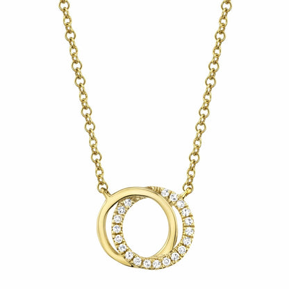 1.0 CT Round Moissanite Diamond Forever Linked Pendant Necklace in Solid Gold 1