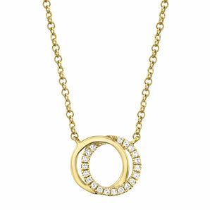 1.0 CT Round Moissanite Diamond Forever Linked Pendant Necklace in Solid Gold