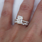 Stunning 0.4 TCW Marquise & Round Moissanite Stones Alternate Wedding Band 4