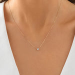 Round Cut Cubic Zirconia in 925 Sterling Silver Necklace 3