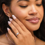 Stunning 0.2 TCW  Round Moissanite Stones in Half Eternity Wedding Band 9