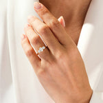 Stunning 1.0-2.0 CT Oval Moissanite Engagement Ring with Tree Stone Design 8