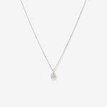 Round Cut Cubic Zirconia in 925 Sterling Silver Necklace 1