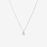 Round Cut Cubic Zirconia in 925 Sterling Silver Necklace 1