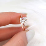 Stunning 1.75 CT Emerald Moissanite Engagement Ring with Solitaire Design 6