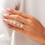 Stunning 1.0-2.0 CT Emerald Moissanite Engagement Ring with Pave Design 6