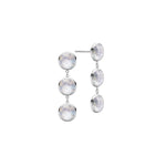 2.7 TCW Round Moonstone Lab Made Diamond- June Birthstone Dangle 5