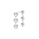 2.7 TCW Round Moonstone Lab Made Diamond- June Birthstone Dangle 5