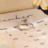 Stunning 4.0 CT Emerald Moissanite Engagement Ring with Solitaire Design 8
