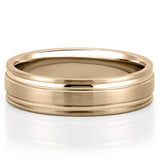 Classic Matte Finish Wedding Band for Men's in Solid Gold 1