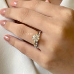 Stunning 1.0 CT Round Moissanite Engagement Ring with Hidden Halo Design 10