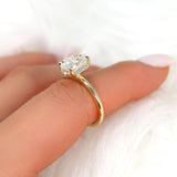 Stunning 2.5 CT Oval Moissanite Engagement Ring with Hidden Halo Design 7