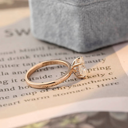 Stunning 1.0 CT Oval Moissanite Engagement Ring with Hidden Halo Design 8