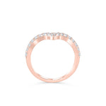 Stunning 0.3 TCW Round Moissanite Stone Curved Wedding Band 3