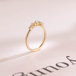 Stunning 0.2 TCW Round Moissanite Stones Half Eternity Wedding Bands 9