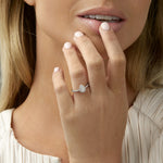 Stunning 0.5 CT Pear Moissanite Engagement Ring In Halo & Pave Design 4