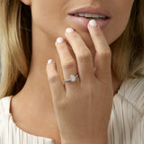 Stunning 0.5 CT Pear Moissanite Engagement Ring In Halo & Pave Design 4