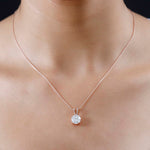 Round Cut Cubic Zirconia in 925 Sterling Silver Necklace 2