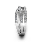Stunning 0.4 TCW Round Moissanite Stones Criss Cross Wedding Band 3