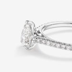 Stunning 1.20 CT Pear Moissanite Engagement Ring in Pave Designs 5